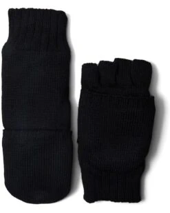 UGG Knit Flip Mitten With Leather Palm Patch