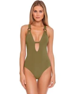 BECCA By Rebecca Virtue Color Code Skylar Plunge One-Piece