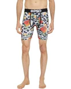 PSD Striped Floral Faux Fur