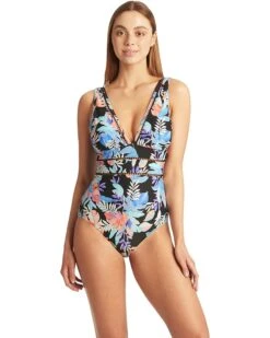 SEA LEVEL SWIM Botanica Spliced One-Piece