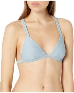 RVCA Women's Standard Salt Wash Racerback Bikini Top