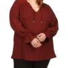 MICHAEL Michael Kors Plus Size Solid Raglan Peasant Tunic -Famous Apparel Store 71Q2ASX1vsL. AC SR736920