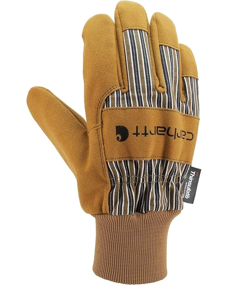 Carhartt Men's Insulated Suede Work Glove With Knit Cuff 3 Carhartt Men's Insulated Suede Work Glove With Knit Cuff