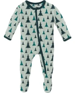 Kickee Pants Kids Print Footie With Zipper (Infant)
