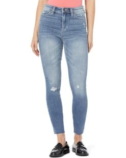 Liverpool Abby High-Rise Ankle Skinny With Cut Hem In Eckelson